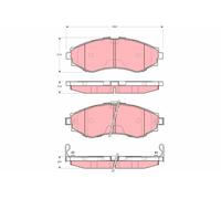 Fits TRW GDB3345 Brake Pad Set, disc brake DE Stock