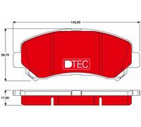 Fits TRW GDB3467DTE Brake Pad Set, disc brake DE Stock
