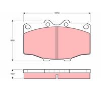 TRW Brake Pad Set GDB352 - Front Disc Brake, Fits Toyota Land Cruiser, Hilux, 4Runner
