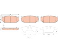 Fits TRW GDB3522 Brake Pad Set, disc brake DE Stock