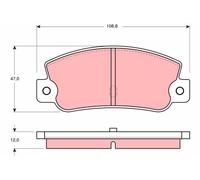 TRW Rear Disc Brake Pads GDB360 – Fits Fiat Croma, Lancia Delta, Thema – Genuine