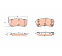 Fits TRW GDB3641 Brake Pad Set, disc brake DE Stock