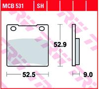 Fits TRW MCB531 Brake pads MCB531 organic, intended use offroad/rout ⭐UK Stock⭐