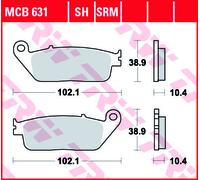 TRW Lucas Sintered lining MCB631SH