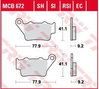 Motorcycle Brake Pads Set Rear MCB672 TRW Allround Organic Genuine Top Quality