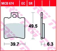 Fits TRW MCB674 Brake pads MCB674 organic, intended use offroad/rout ⭐UK Stock⭐