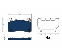 Fits TRW MOTO GDB2198BTE Brake Pad Set, disc brake DE stock
