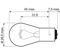 Valeo 32101 Bulb, auxiliary brake light, Yellow