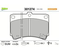 Brake pads Front Axle 301274 VALEO for MAZDA KIA