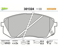 BRAKE PAD SET DISC BRAKE 301324 FOR HYUNDAI ix35/SUV TUCSON/III/IX35 i40/CW 1.7L