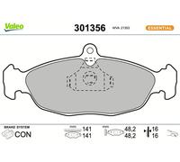 VALEO 301356 Brake pad set
