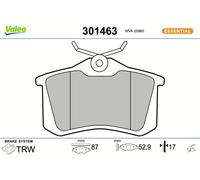 Valeo Brake Pads Rear Set Fits VAG A1 Golf MK6 Leon PSA 207 308 2008 C3 C4 DS3