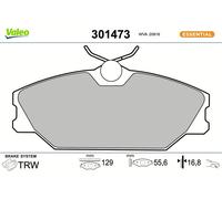 VALEO 301473 Brake pad set