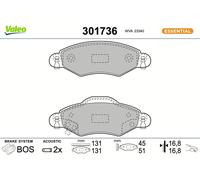 VALEO 301736 Brake pad set