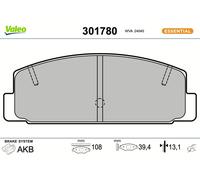 VALEO 301780 Brake pad set