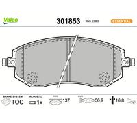 VALEO 301853 Brake pad set