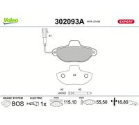 VALEO 302093A Brake pad set