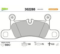 VALEO 302280 Brake pad set