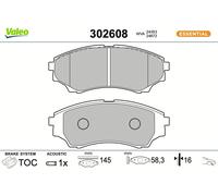 Valeo Brake Pad Set 302608 - Front - Fits Ford Ranger, Mazda B-Series, BT-50 (1999-2015)