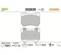Fits VALEO 302629 Brake pads. FIRST