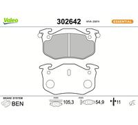 VALEO 302642 Brake pad set