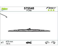575548 First Wiper Blade Single 19" 19 Inch 475mm Window Windscreen By Valeo