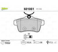 VALEO 601061 Brake pad set