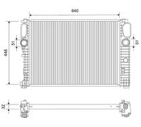 RADIATOR ENGINE COOLING 735120 FOR VW BLP/BAG/BLF 1.6L 4cyl GOLF V