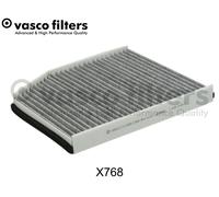 Fits VASCO X768 cabin filter carbon. Ford Transit 2014->, Turneo Conect 2012->
