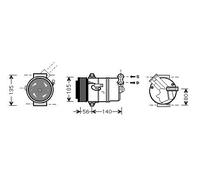 AVA COOLING SYSTEMS OLAK428 Air conditioning compressor