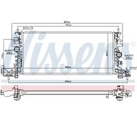 Radiator 630797 Nissens 13453906 13453907 39055162 39109107 39109109 39146897