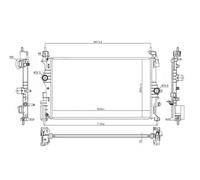 Prasco Radiator for Vauxhall Corsa E 1.4/1.6 Petrol Models 2015-2019