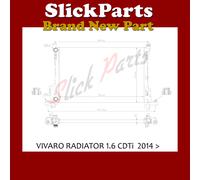 fits VAUXHALL VIVARO RADIATOR 1.6 CDTi 2014 2015 2016 2017 NO A/C