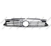 Fits Volkswagen Passat 14-19 Bluemotion Frt Grille Gloss Black With Chrome