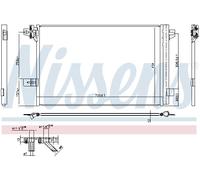 NISSENS Air Conditioning Condenser 940732 - Fits VW Transporter/Caravelle T5.1/T6/T6.1 2015-2024
