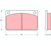 FITS VOLVO 140 1.8 S BRAKE PAD SET, DISC BRAKE GDB576 TRW