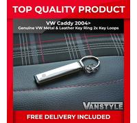 FITS VW CADDY GENUINE NEW VW LOGO KEY RING KEY TAG KEYRING 2X LOOPS GIFT HIM HER
