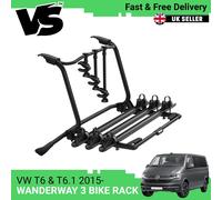 FITS VW T6 T6.1 TRANSPORTER THULE BLACK WANDERWAY 3 BIKE BICYCLE CARRIER RACK