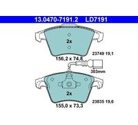 FITS VW TOUAREG 3.2 V6 BRAKE PAD SET, DISC BRAKE 13.0470-7191.2 ATE