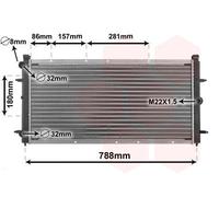 FITS VW TRANSPORTER MK IV VAN 1.8 RADIATOR, ENGINE COOLING 58002114 VAN WEZEL