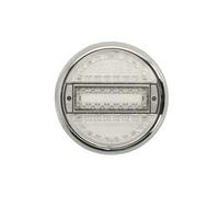 Clear LED Slim Flush Fit Round Rear Hamburger Light Lamp With Chrome Surround