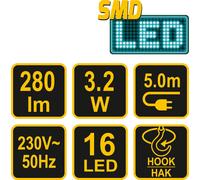 Fits YATO NARZDZIA 82699 CABLE WORKSHOP LED LAMP 3.2W ⭐UK Stock⭐
