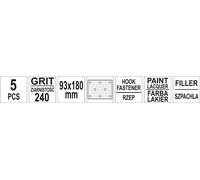 Fits YATO NARZDZIA YT-83488 HOOK FASTEN. ABR. SHEETS W.HOLES P240 5PCS