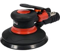 YATO Professional Compressed Air Orbital Sander, Diameter 150 mm, Extra Light and Handy Design, 12,000 rpm, 84 L/min, 360° Vacuum Cleaner Connection, Sanding Disc, Grinder, Disc Sander, Red