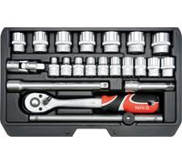 3/8" Socket Set Ratchet 22pcs Yato Professional AS-DRIVE In Handy Case YT-38561