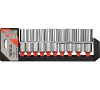Yato Socket Set YT-38861 - 10-piece 1/2" Rectangle Hexagon Sockets