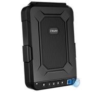 FITSAFE Biometric Handgun Safe - Secure Waterproof Pistol Case with Fingerprint Lock & Backlit Keypad, TSA Approved Portable Travel Gun Safe, Anti-Theft Compact Design for Home & Outdoor Use