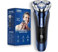 FitSan Electric Razor for Men: Rechargeable Beard Shavers-IPX7 Waterproof Wet & Dry-Cordless Face Shaver with Pop up Trimmer -Travel Lock - Close Shave & Skin Protect