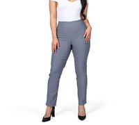 FITSIGHT Women's Yoga Dress Pants - Strechy Straight Leg Work Pants with 5 Pockets Slim Fit Office Casual Slacks, Dusty Blue, 6 Petite