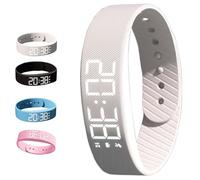 Fitsleeps Alarm Clock Watch, Fitsleeps Alarm Bracelet, 2025 Silent Vibration Wake Up Wristband for Deep Sleepers, Snooze-Free Smart Alarm for Men & Women (White)